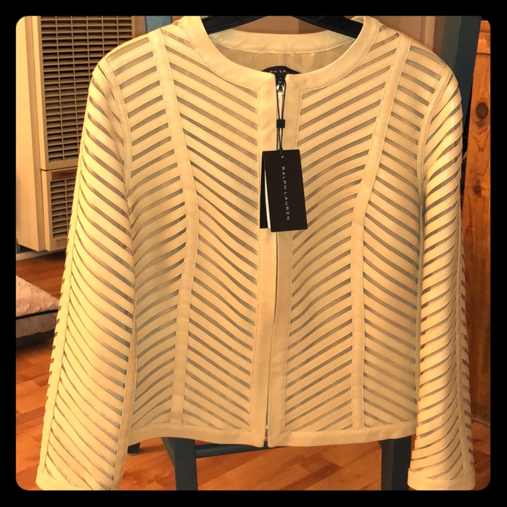 NWT RALPH LAUREN lamb leather jacket